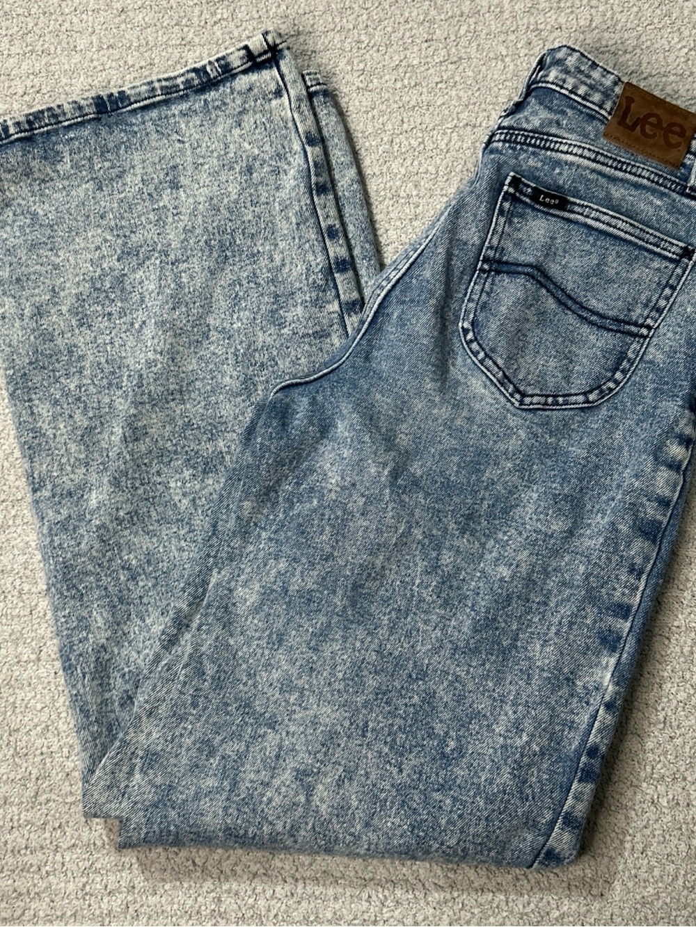 LEE High‎ Rise A Line Wide Leg Baggy Jeans 26 Stonewashed Y2K Retro EUC - Picture 8 of 10
